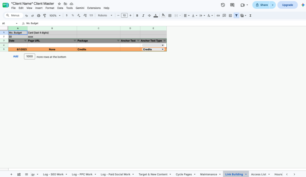Link Building Page